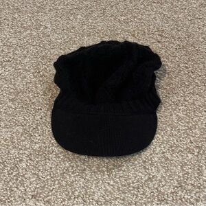 Rubbish Black Knit Visor Beanie Hat